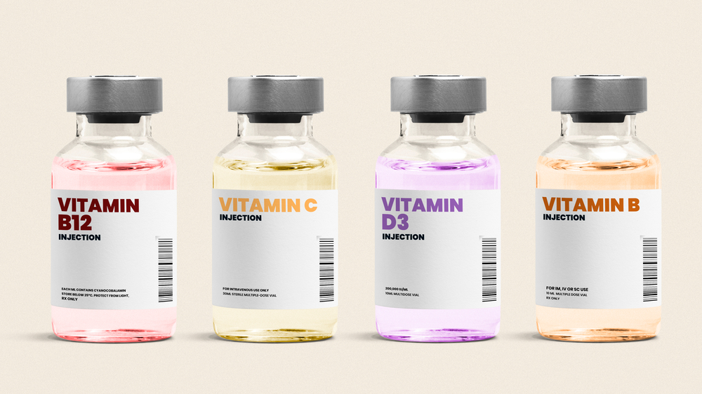 Vitamin injection glass bottles